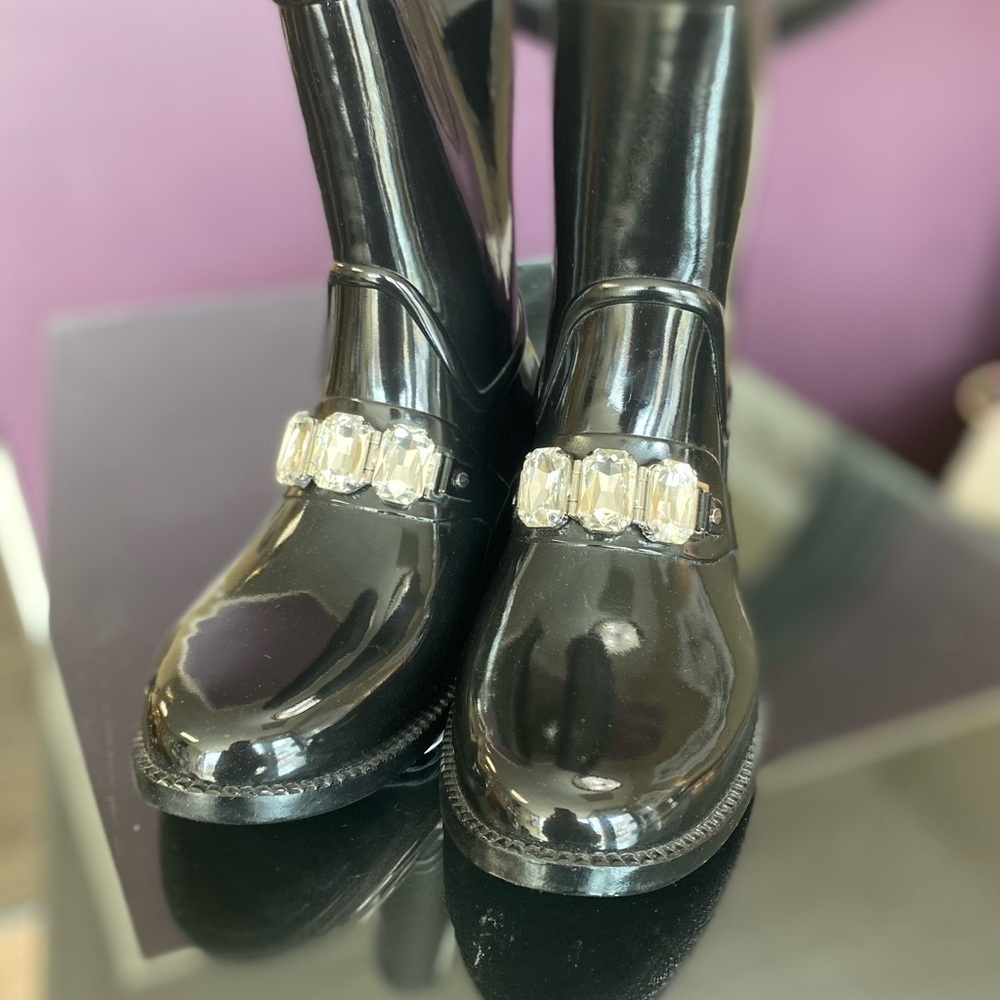 Michael Kors Glossy Black Winter Boots